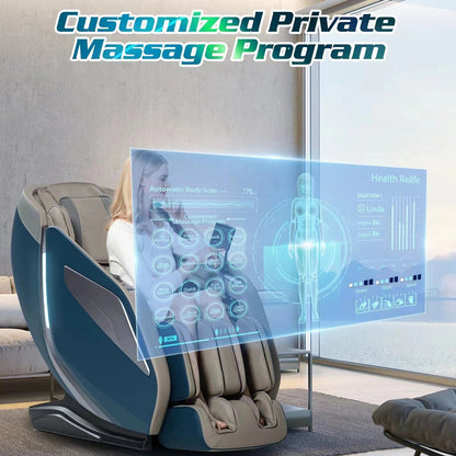 Healthrelife Full Body Massage Chair Smart AI Voice Control and Body Detection