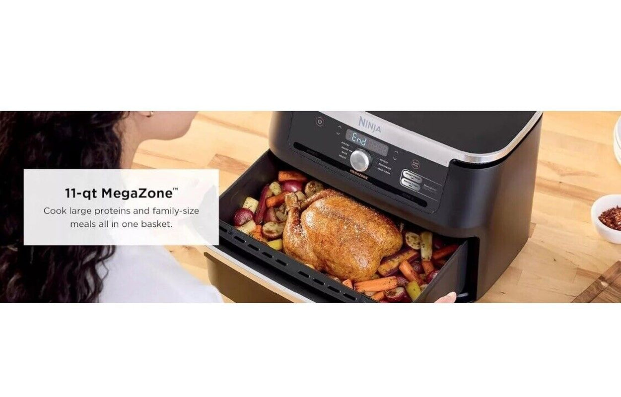 NEW Ninja Foodi 7-In-1 Dualzone Flexbasket Air Fryer with 11-Qt Megazone