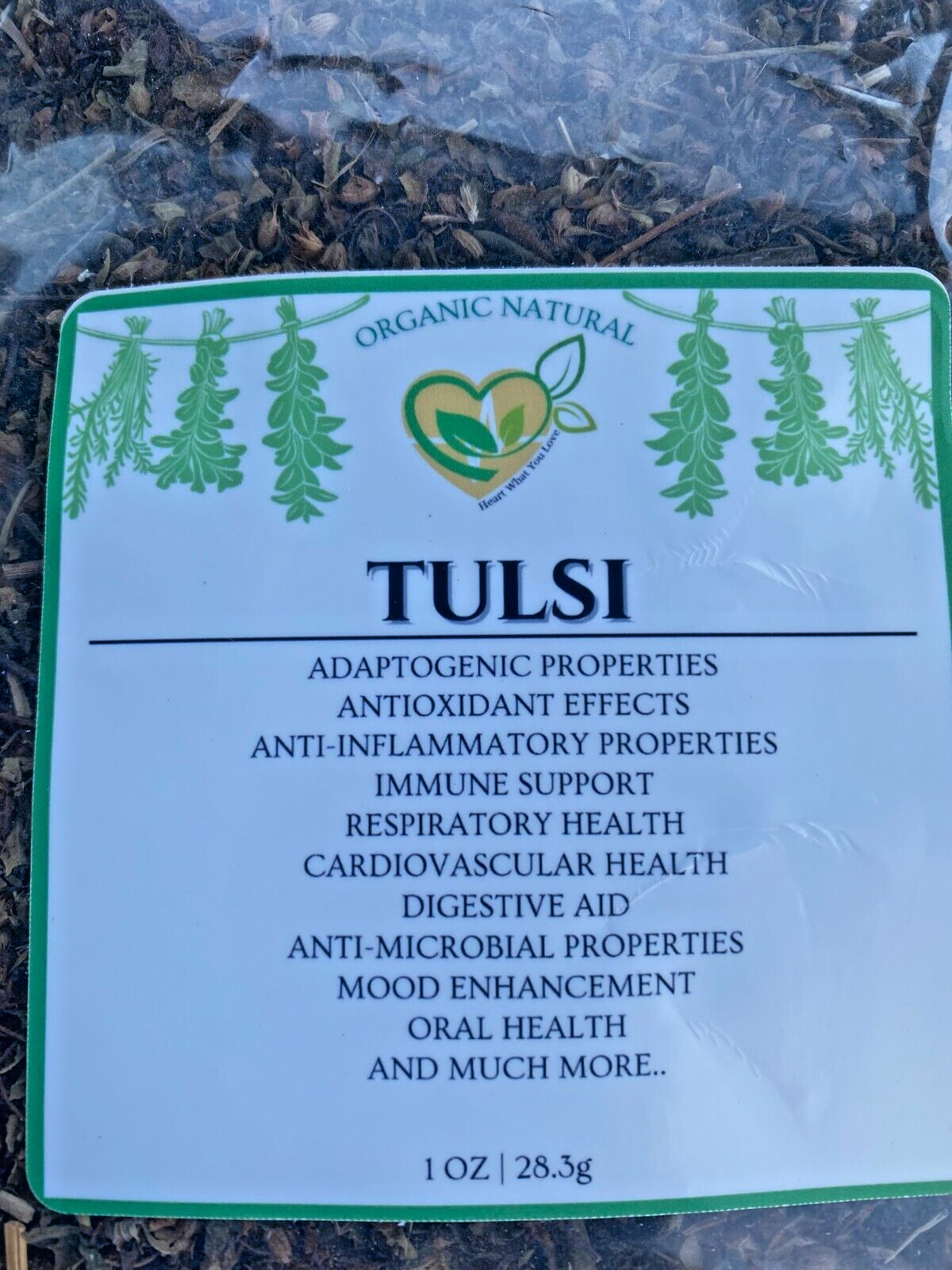 Tulsi Holy Basil Natural Herb Leaf Organic Dried Cut 28.3G | 1 OZ Apothecary