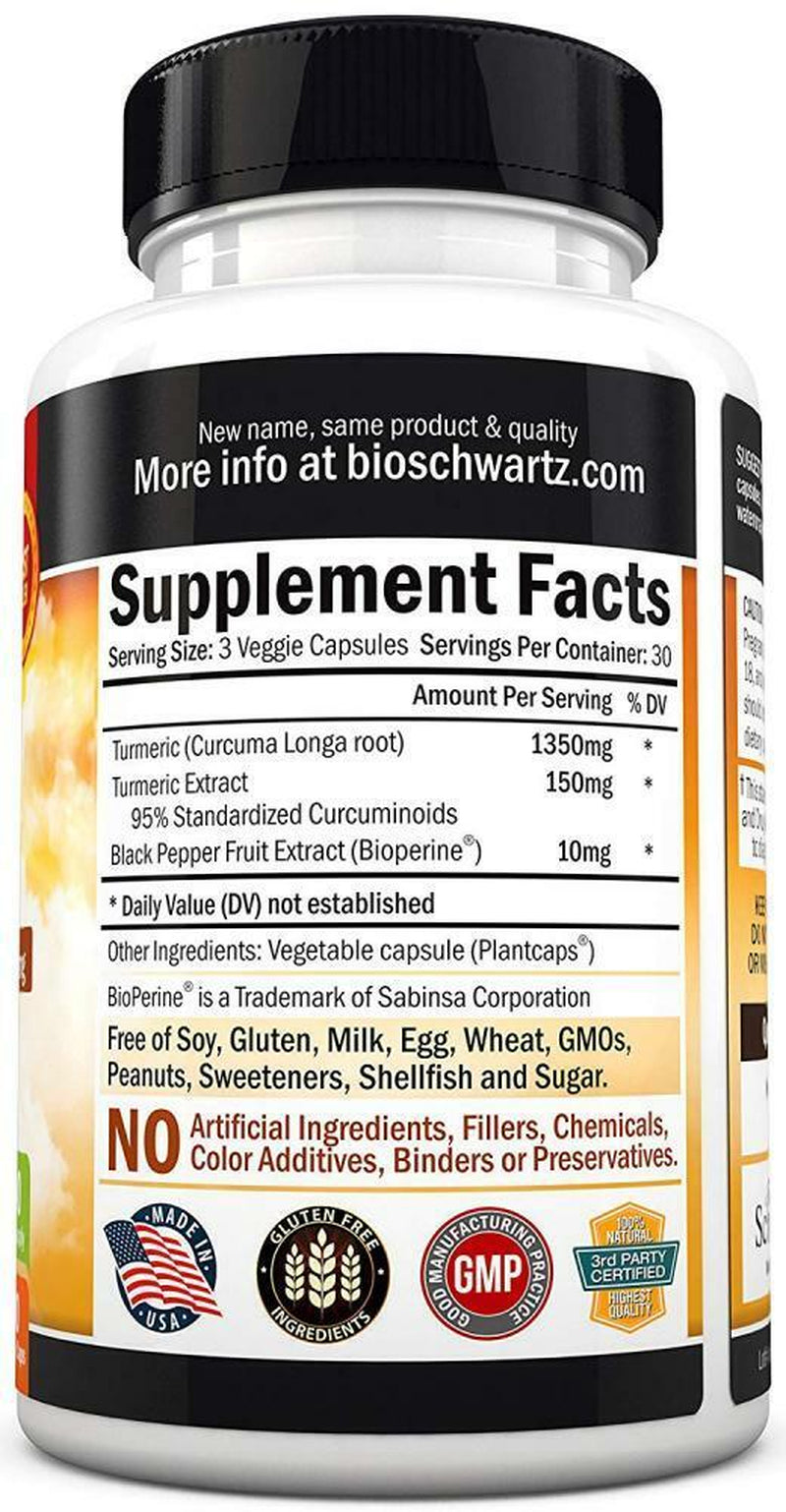 Turmeric Curcumin with Bioperine 1500Mg. Highest Potency Available....