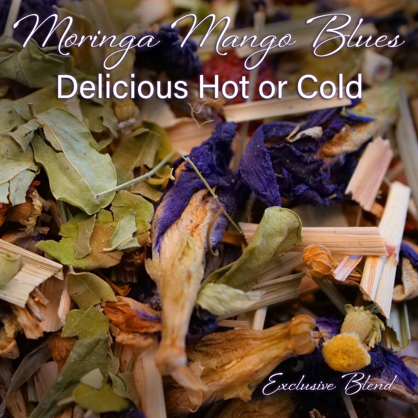 Iced Tea Moringa Mango Blues - the Perfect Nutritious Summery Treat 4Oz