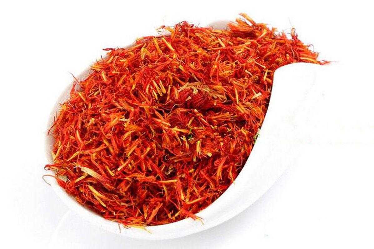 Safflower - 홍화(紅花) - Carthamus Tinctorius Loose Flower Petals from 100% Nature,