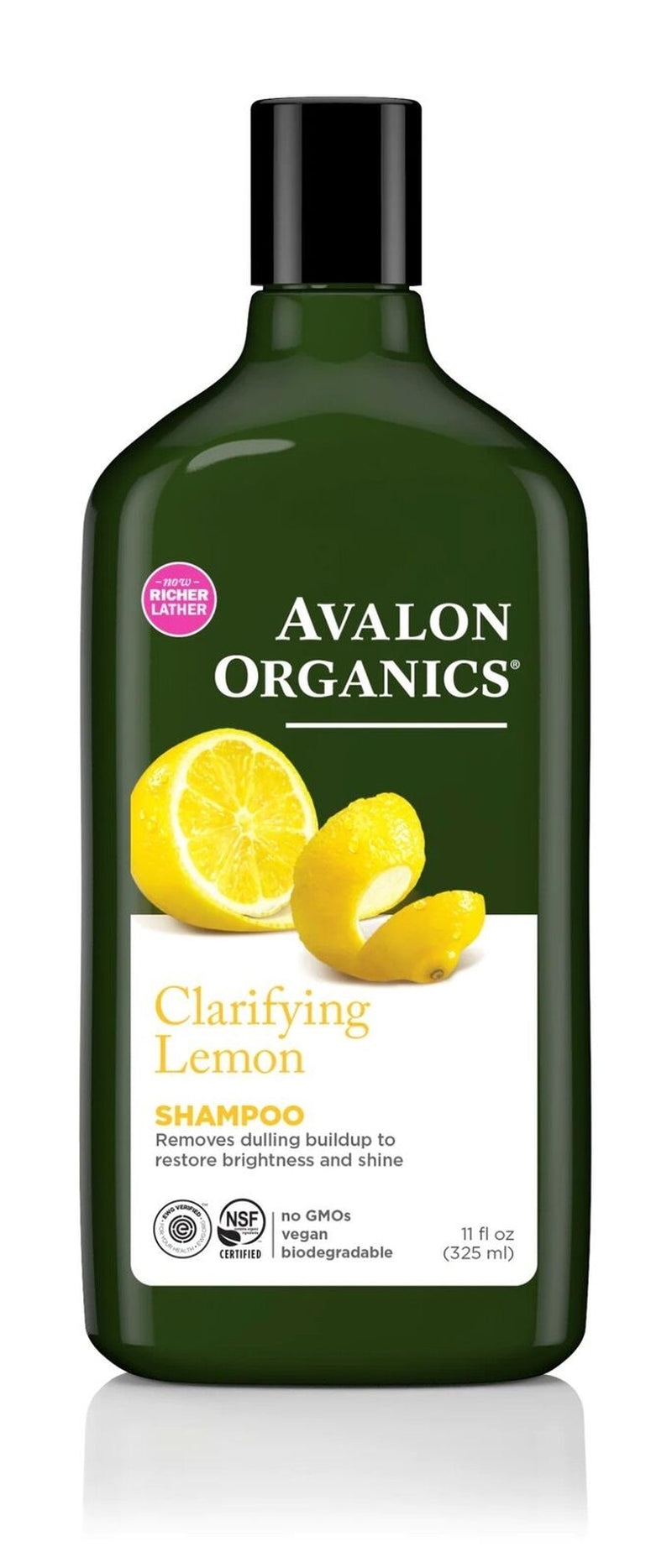 Avalon Organics Clarifying Lemon Shampoo 11 Oz Liquid