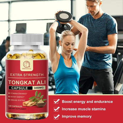 Organic Tongkat Ali Root Capsules Endurance Energy Immune