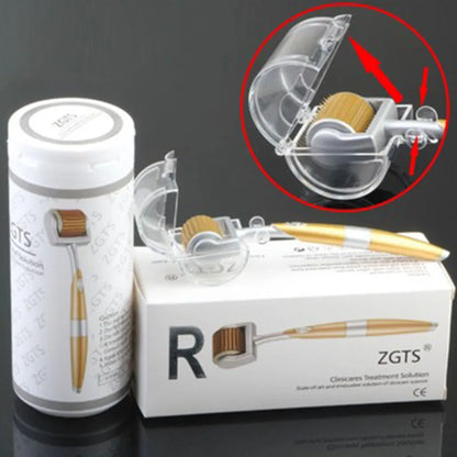 Gold Titanium Micro Needle Face Derma Roller (Scars, Acne, Anti-aging)