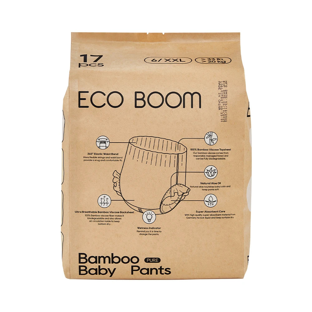 ECO BOOM Bio Biodegradable Compostable Natural Diaper Pants