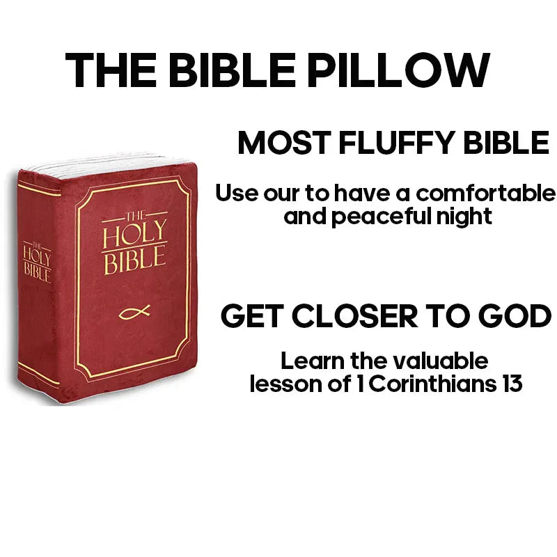 Holy Bible Pillow Book Plush Soft Plushies 