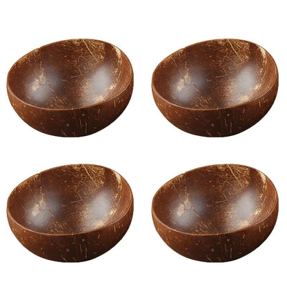 Natural Coconut Bowl Set Dinnerware Wooden