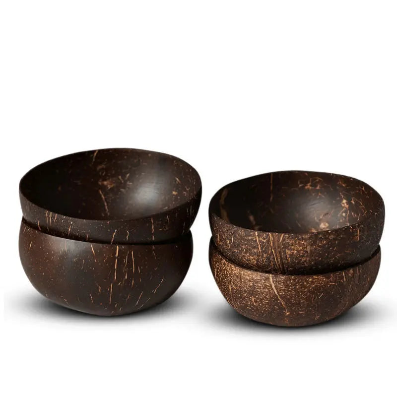 Natural Coconut Bowl Set Dinnerware Wooden