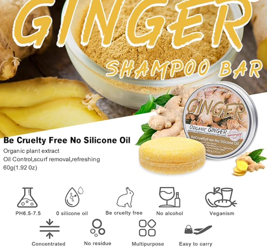 Ginger Hair Growth Shampoo Bar