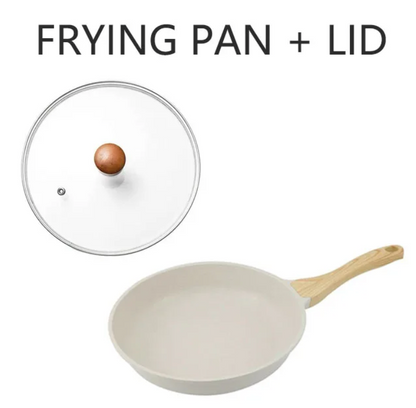 Natural Ceramic or Stone Toxin-Free Fry Pan / Maifan Stone Set