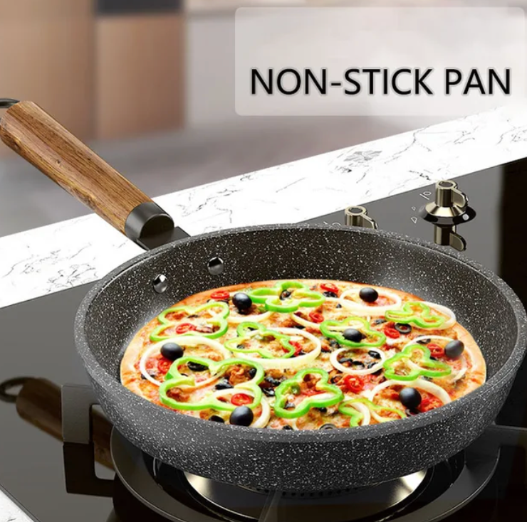 Natural Ceramic or Stone Toxin-Free Fry Pan / Maifan Stone Set