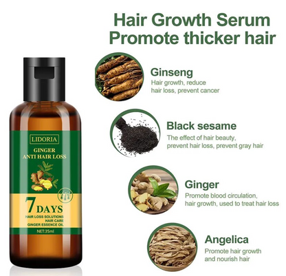 Ginger Hair Thickening Hair Growth Serum