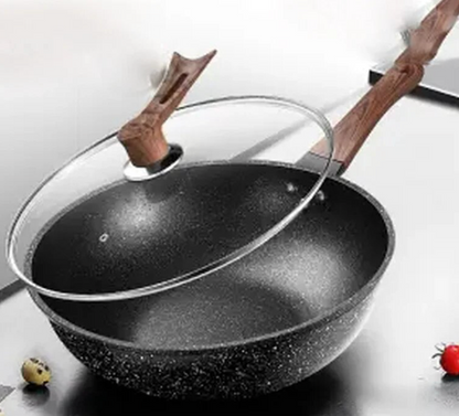 Natural Ceramic or Stone Toxin-Free Fry Pan / Maifan Stone Set