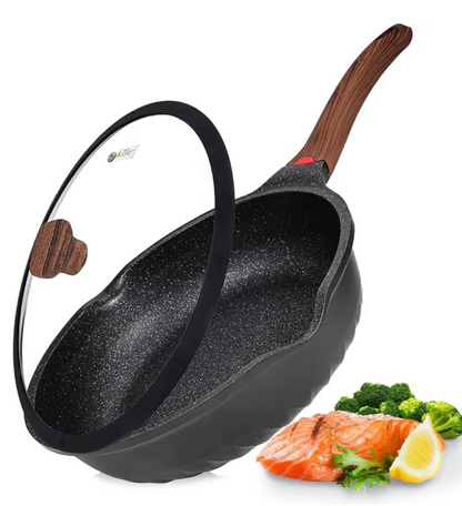 Natural Ceramic or Stone Toxin-Free Fry Pan / Maifan Stone Set