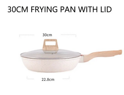 Natural Ceramic or Stone Toxin-Free Fry Pan / Maifan Stone Set