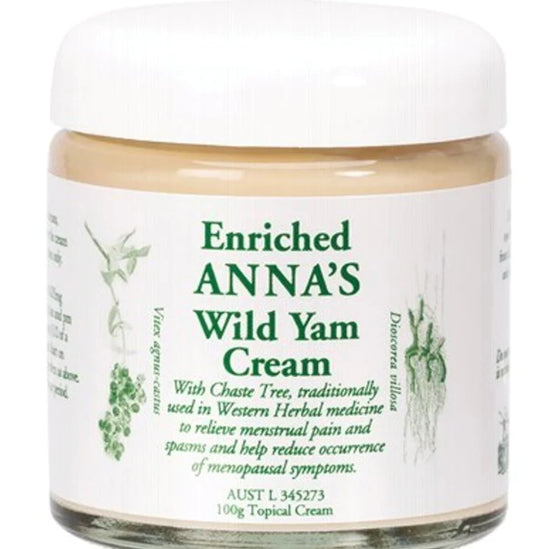 Anna's Wild Yam Cream (annas yam cream) chaste berry 100gm