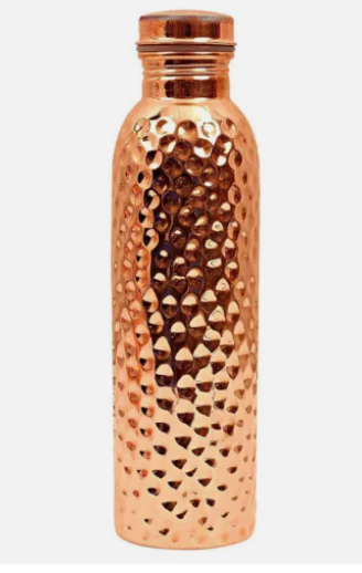 100% Pure Copper Water Hammered Bottle 950 Ml