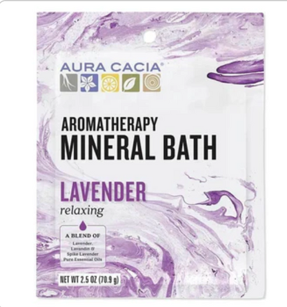 Aura Cacia Mineral Bath-Relaxing Lavender 3 Oz Bath Salt