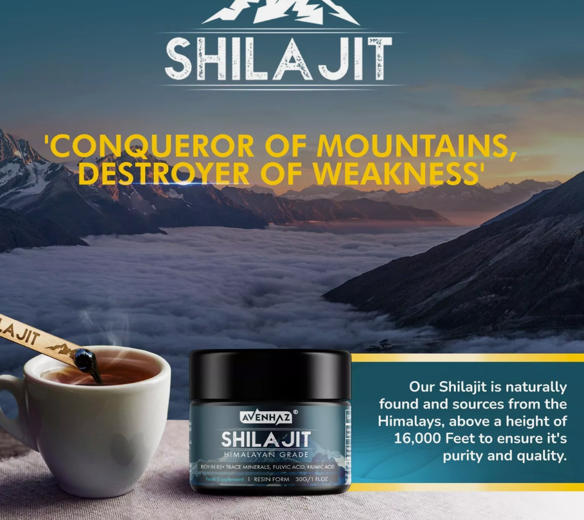 Shilajit, Pure, Himalayan, 100%, Resin, 30 Grams, Lab, Highest, Potency, Natural