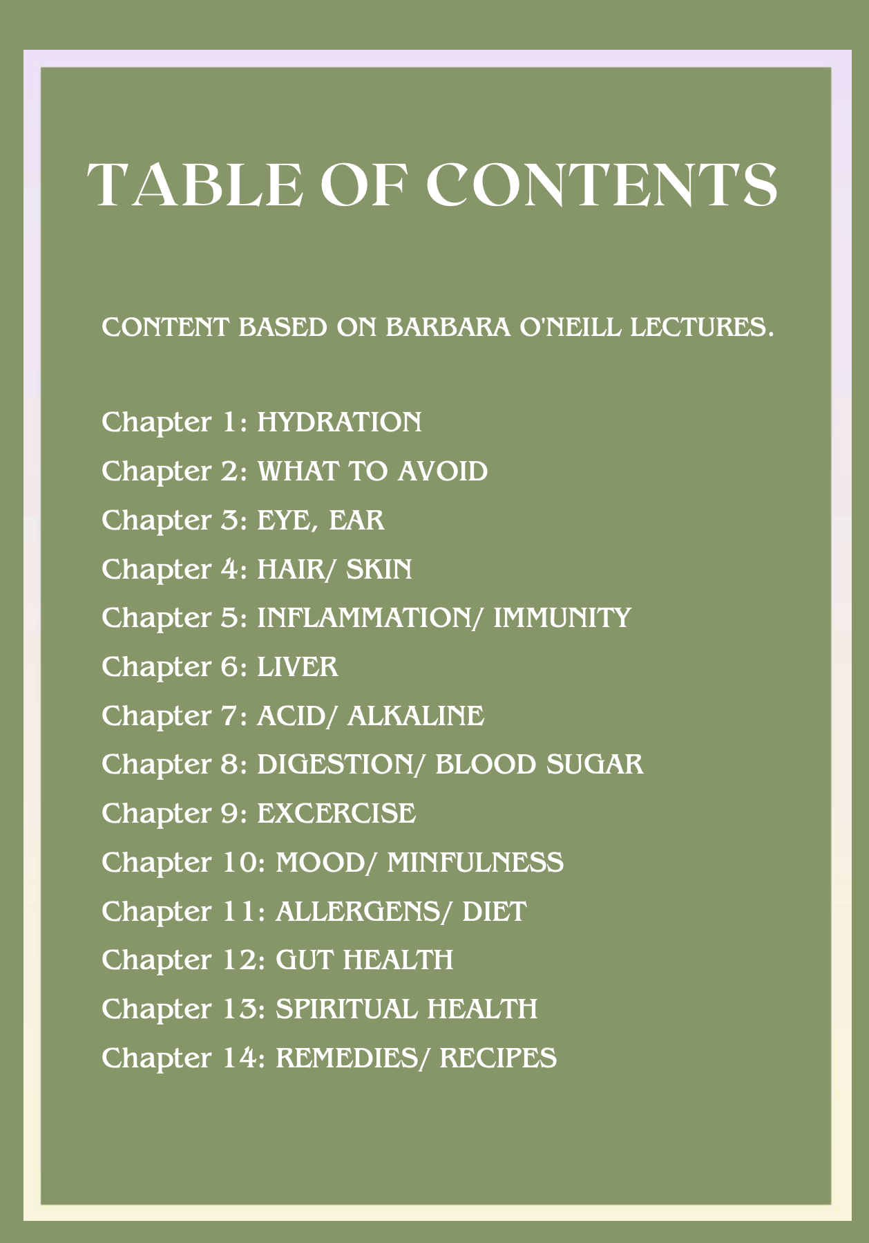 Ebook 3: Health Teachings and Tips Book inspired by Barbara O'Neill