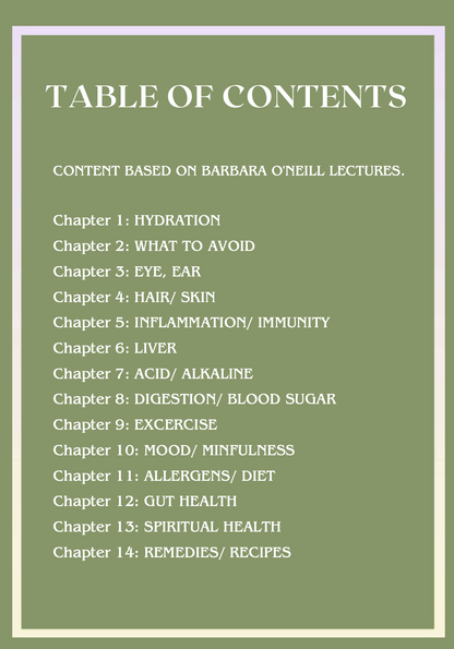 Ebook 3: Health Teachings and Tips Book inspired by Barbara O'Neill