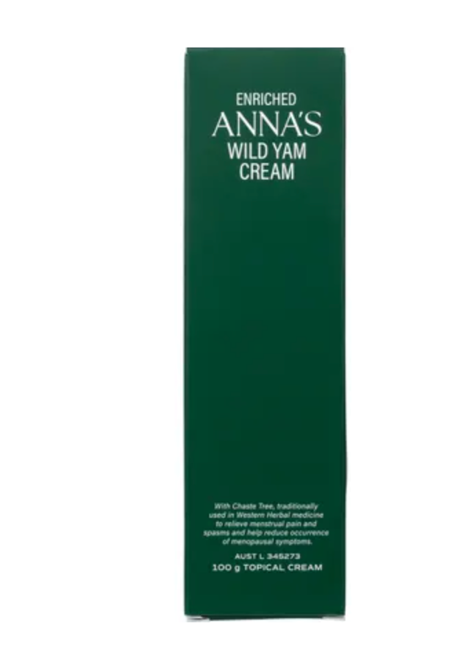 Anna's Wild Yam Cream (annas yam cream) chaste berry 100gm