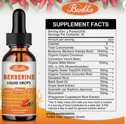 Berberine Supplement Liquid Drops 10-In-1