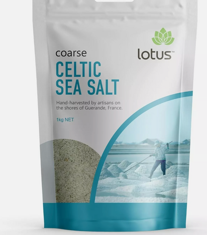 CELTIC GREY SEA SALT COARSE - GUERANDE GROS SEL GRIS ,1 Kg (Pack of 1)