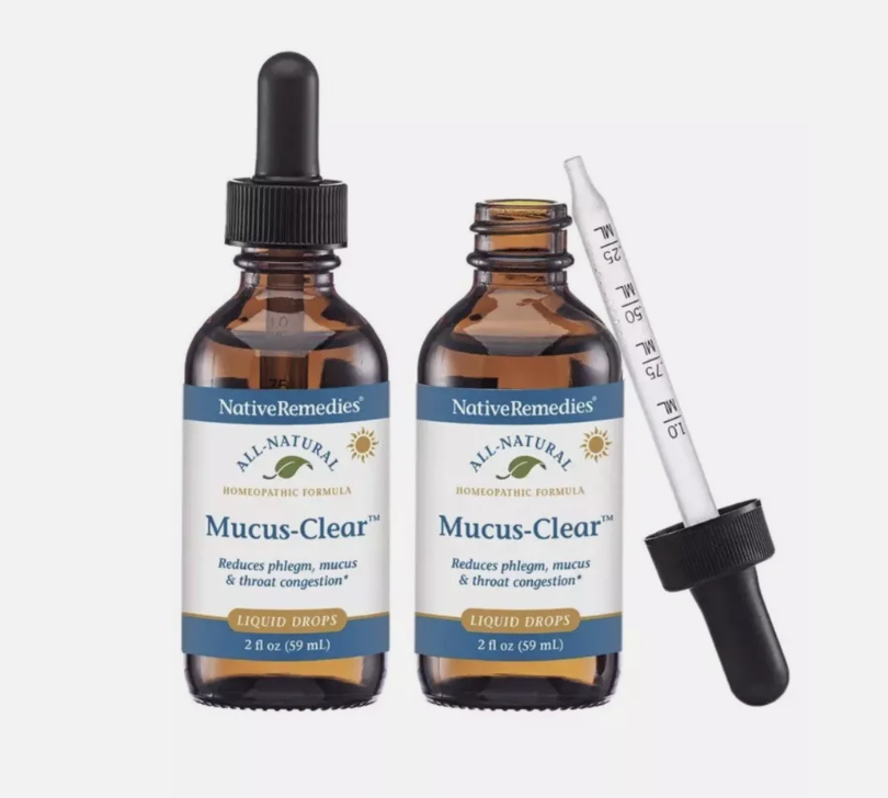 Mucus Cleanse Organic Liquid Tincture Respiratory Detox 2Oz Glass Dropper