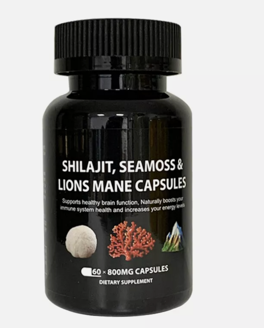 Shilajit Sea Moss and Lions Mane - 60 Caps | BEST VALUE!