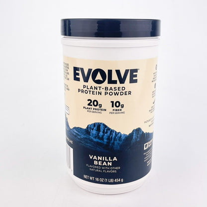 Evolve Plant Based Protein Powder Vanilla Bean 16Oz BB2/24 20G Protein 10G Fiber