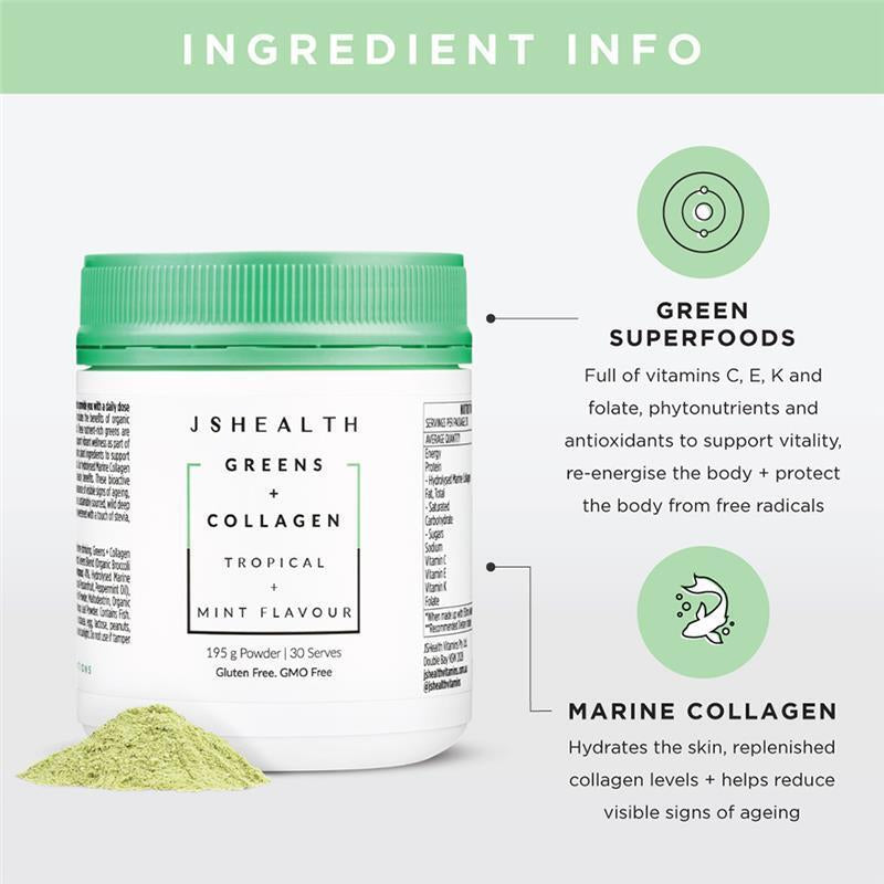 JSHEALTH Greens + Collagen 195G