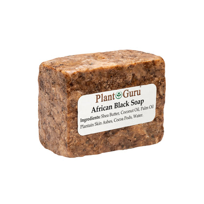 Raw African Black Soap 4 Oz. Bar 100% Pure Natural Organic Ghana Body Face Wash