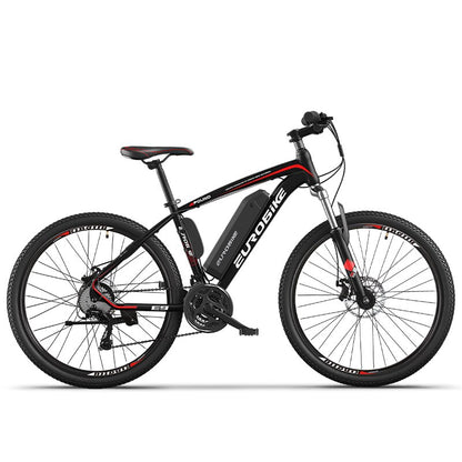 26 Inch Electric Lithium Battery Mountain Bike 27 Speed Electric Bicycle for Adult Double Disc Brake 36V 250W E-Bike