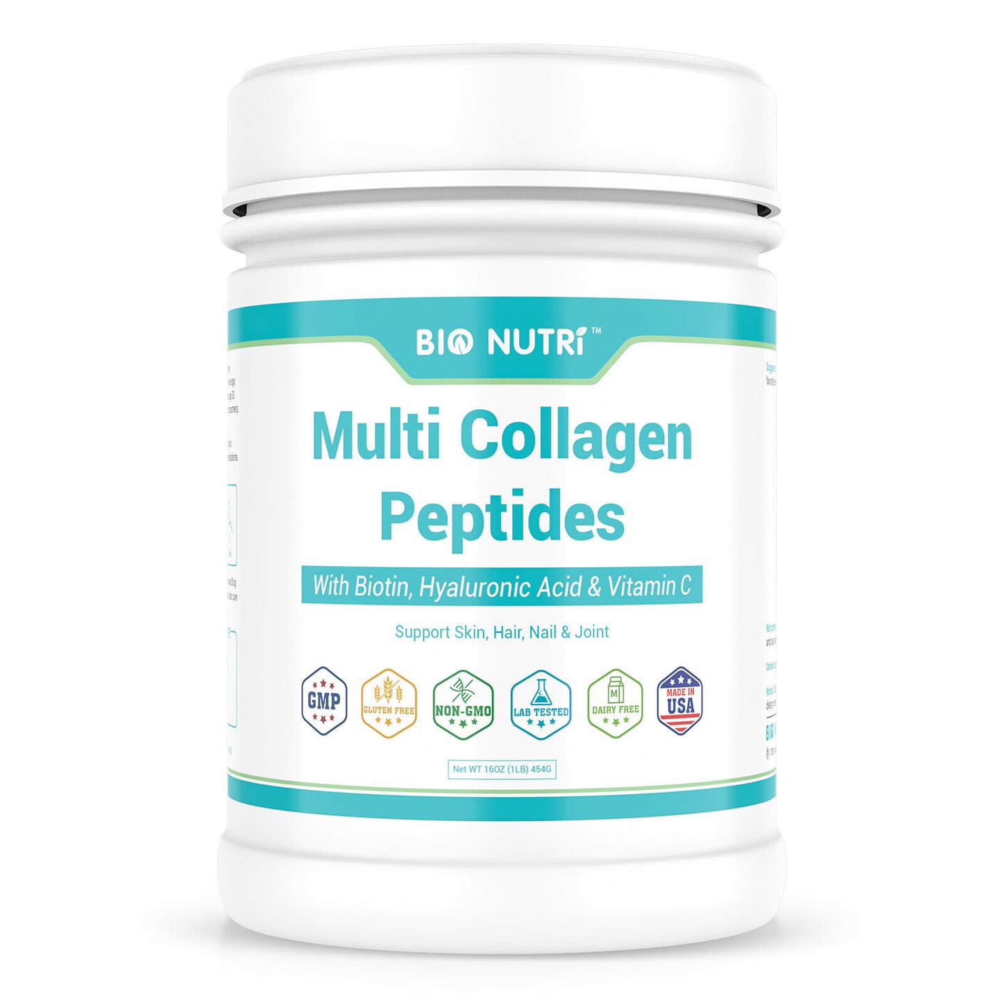 1 Lb Multi Collagen Protein Powder Hydrolyzed Peptides I II III V X Unflavored