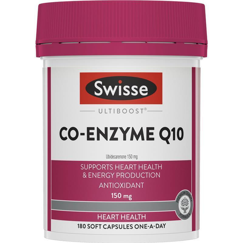 Swisse Ultiboost Co Enzyme Q10 150Mg 180 Capsules