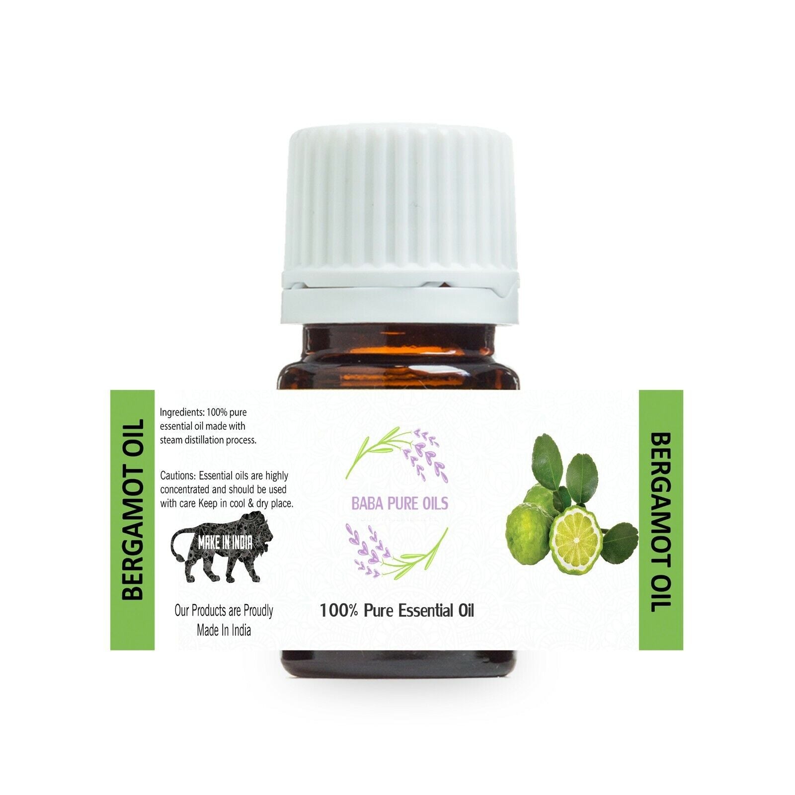 BERGAMOT OIL PURE NATURAL ESSENTIAL PURE ORGANIC from INDIA USD