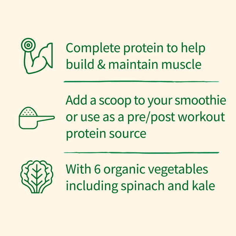 Organic Plant Protein & Greens Powder, Vanilla Shake, 20G Protein, FAST