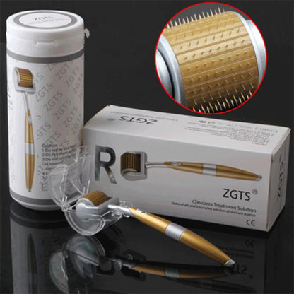 Gold Titanium Micro Needle Face Derma Roller (Scars, Acne, Anti-aging)