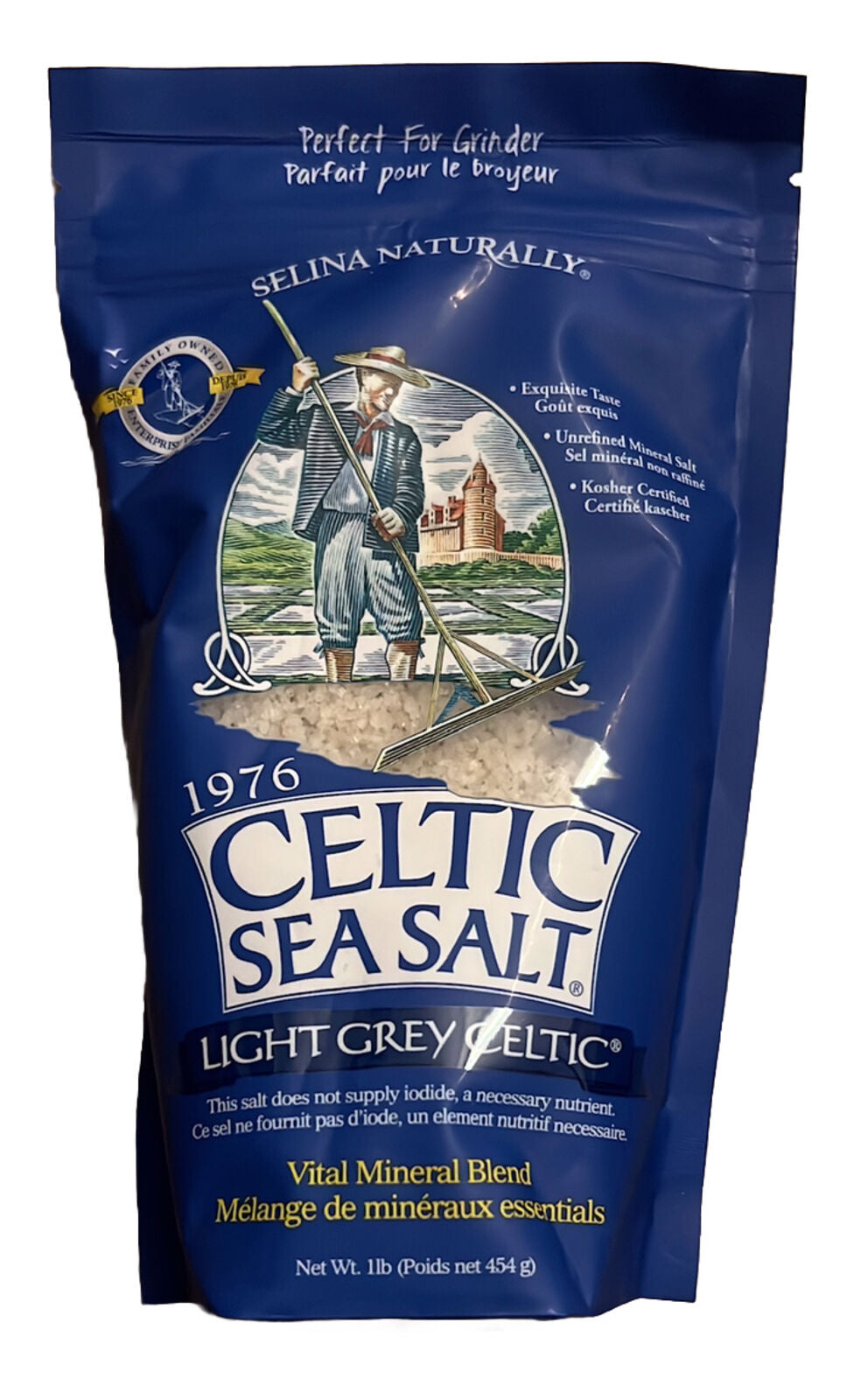 Celtic Sea Salt 1 Pound / 1lb / 454grams Selina Naturally Resealable Bag