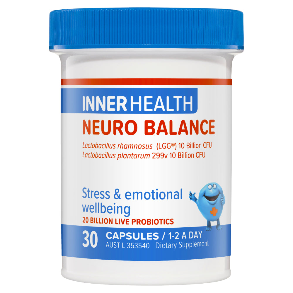 Inner Health Neuro Balance 30 Capsules Stress & Emotional Wellbeing Probiotics