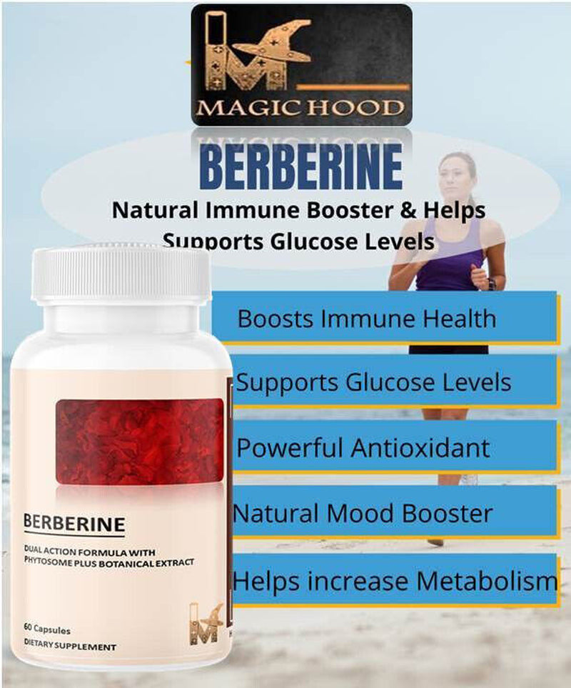 Premium Berberine HCL Extract 500Mg, Healthy Cholesterol, Anti-Inflammat