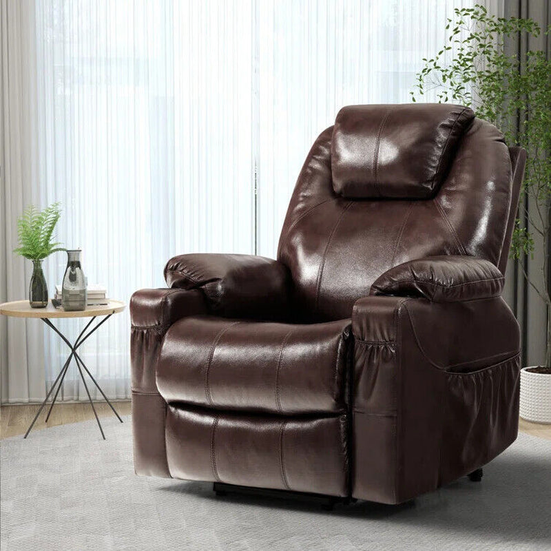 Genuine Leather Electric Power Lift Chair,Heated&M