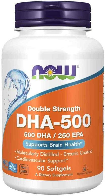 DHA-500 Double Strength 500 DHA / 250 EPA 90 Softgels