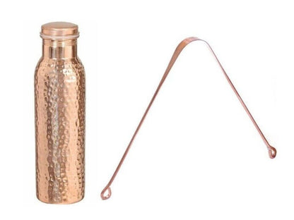 100% Pure Copper Water Hammered Bottle 950 Ml