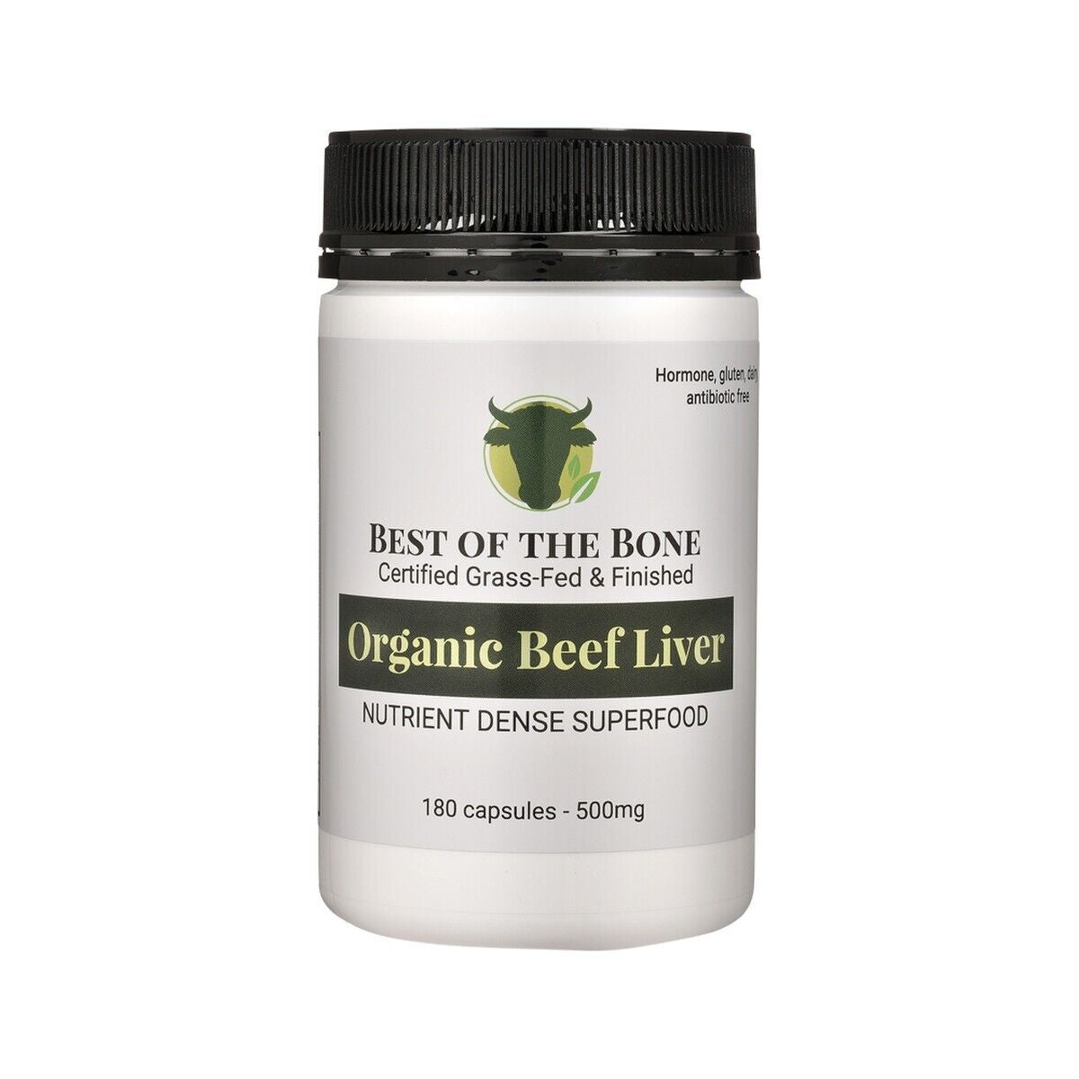 New Best of the Bone Organic Beef Liver Nutrient Dense Superfood 180 Capsules