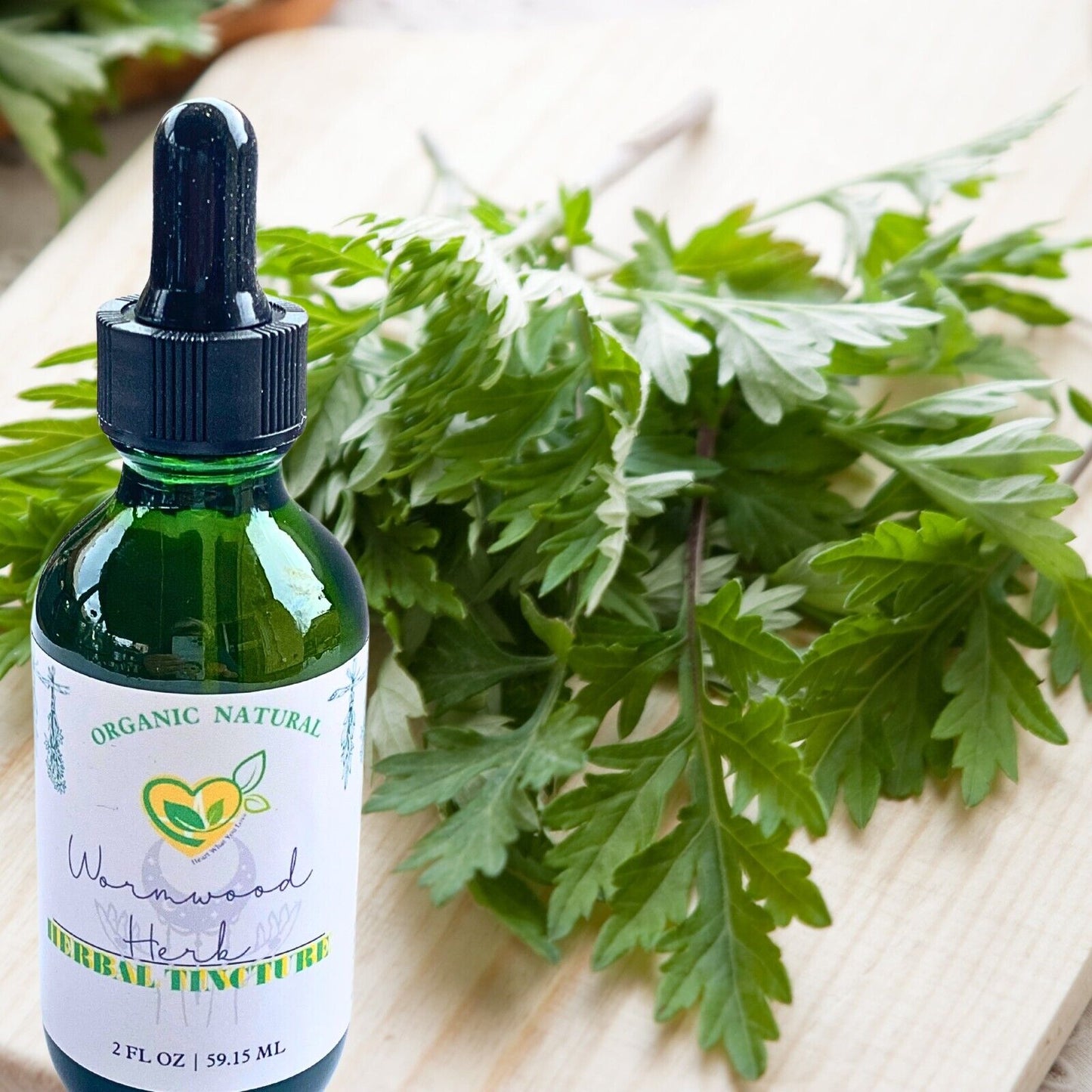 Wormwood Herb Tincture Organic Natural Liquid Herbal Drops 2 FL OZ Digestion Aid