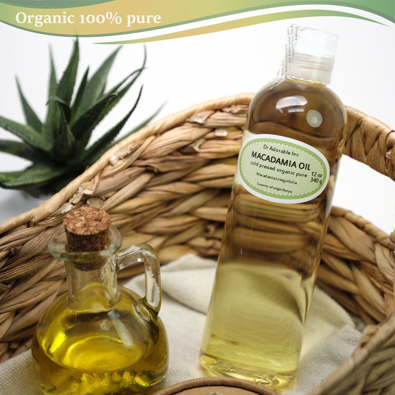 PURE MACADAMIA NUT OIL ORGANIC COLD PRESSED * !!!*