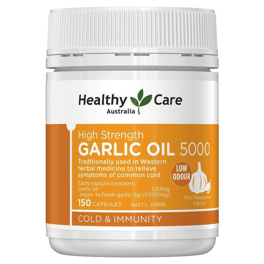 Healthy Care High Strength Garlic Oil 5000Mg 150 Capsules